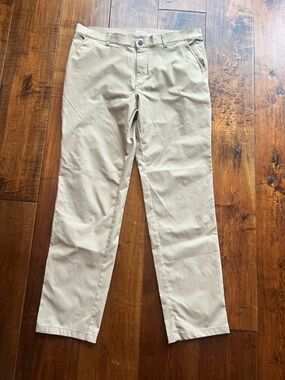 38x34 Men's Slim Stretch Pants in Light Khaki